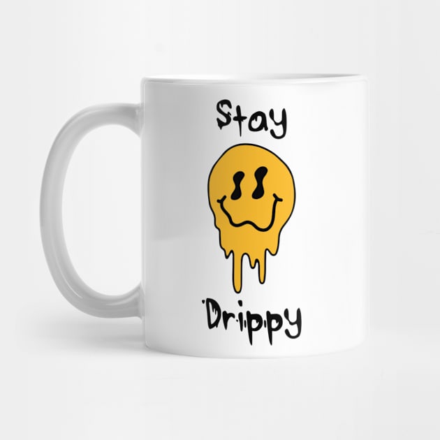 'Stay Drippy' Orange smiley face by J & M Designs